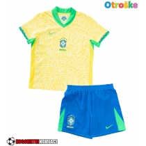 Otroške Nogometnih dresov Brazilija Domači Copa America 2024 Kratki rokavi (+ hlače)